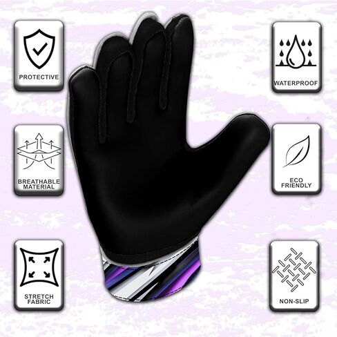 FIGHTSENSE Soccer Goalie Gloves for Kids Youth Boys,Football Goalkeeper Gloves,4mm Latex Palm,Breathable,Anti-Slip Strong Grip,Double Wrist Protection,Kids Junior Soccer Gloves for Kids 6-15 in Saudi Arabia