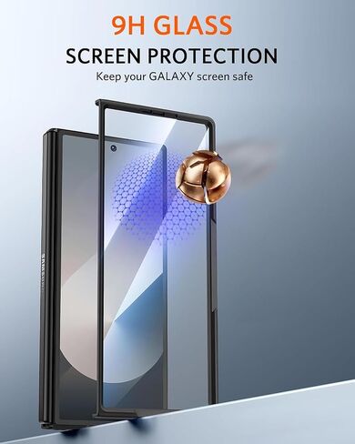 Ninki for Samsung Galaxy Z Fold 7 Case مع واقي شاشة الخصوصية والوقوف ، ومفصلات واقية كاملة من الجلد غير اللامع ، غلاف الهاتف Z Fold7 لـ Samsung Zfold 7-ألياف الكربون in Kuwait