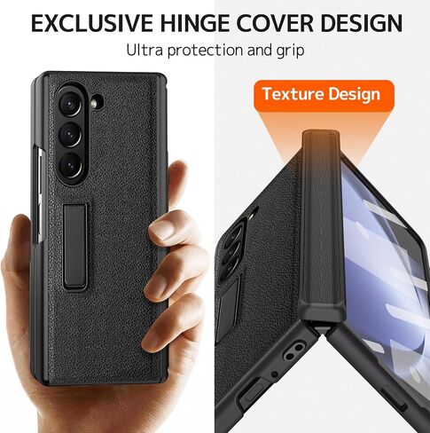 Ninki for Samsung Galaxy Z Fold 7 Case مع واقي شاشة الخصوصية والوقوف ، ومفصلات واقية كاملة من الجلد غير اللامع ، غلاف الهاتف Z Fold7 لـ Samsung Zfold 7-ألياف الكربون in Kuwait