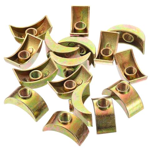 uxcell 16pcs M6 Half Moon Nuts Washers, Zinc Alloy External Thread Lock Washer, Spacer Connector Hardware Fittings, Bronze in Saudi Arabia