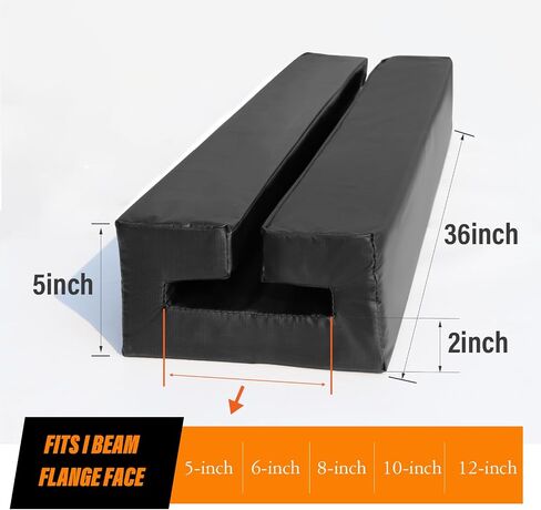 PROGOAL I Beam Flange Pad - 3FT High Heavy Duty Durable Laminated PVC Cloth 2 Inch Thick Foam Clad Closed Cell Foam Padding for 5/6/8/10/12 Inch Face I Beam Flange in Saudi Arabia
