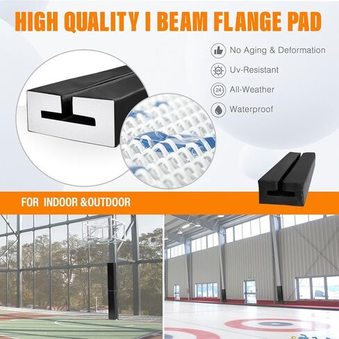 PROGOAL I Beam Flange Pad - 3FT High Heavy Duty Durable Laminated PVC Cloth 2 Inch Thick Foam Clad Closed Cell Foam Padding for 5/6/8/10/12 Inch Face I Beam Flange in Saudi Arabia
