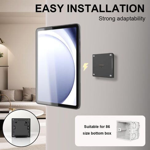 Wall Mount Charging Kit for Samsung Galaxy Tab A8 10.5″ – Magnetic Tablet Wall Mount with 15W Fast Charging, TPU Protective Case, Smart Home Hub Integration in Kuwait