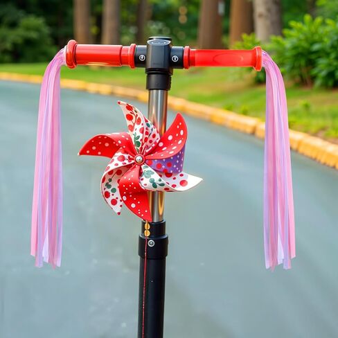 2 Pairs Bike Streamers Rainbow Bike Tassels Bicycle Handlebar Ribbons Colorful Handle Bar Grips Accessories for Scooter Bicycle Tricycle Ornaments in Saudi Arabia