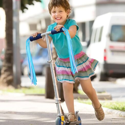 2 Pairs Bike Streamers Rainbow Bike Tassels Bicycle Handlebar Ribbons Colorful Handle Bar Grips Accessories for Scooter Bicycle Tricycle Ornaments in Saudi Arabia