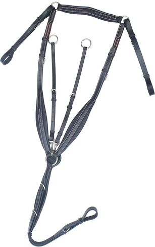 Exion Designer Horse Breastplate/English Breast Collar for Horse | Anatomical Petal-Shape Padding | Adjustable Wither Strap & Soft Calfskin Lining | Running Martingale with Snaps in Saudi Arabia
