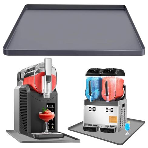 Slushie Machine Mat Margarita Machine Silicone Mat, Table Mat for Ninja Frozen Drink Maker, Slushy Machine Tray Cocktail Machine Soft Silicone Drip Pan, Non-Slip Waterproof Slush Pad 23.6''x19.7'' in Kuwait