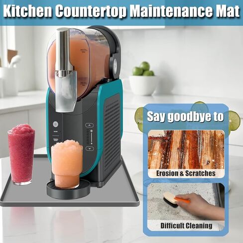 Slushie Machine Mat Margarita Machine Silicone Mat, Table Mat for Ninja Frozen Drink Maker, Slushy Machine Tray Cocktail Machine Soft Silicone Drip Pan, Non-Slip Waterproof Slush Pad 23.6''x19.7'' in Kuwait