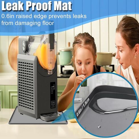 Slushie Machine Mat Margarita Machine Silicone Mat, Table Mat for Ninja Frozen Drink Maker, Slushy Machine Tray Cocktail Machine Soft Silicone Drip Pan, Non-Slip Waterproof Slush Pad 23.6''x19.7'' in Kuwait