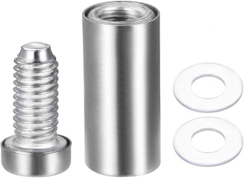 uxcell 1/2 Dia x 1-1/4"(12x33mm) Standoff Screws Wall Mount Sign Holders Acrylic Glass Nails 4pcs in Saudi Arabia