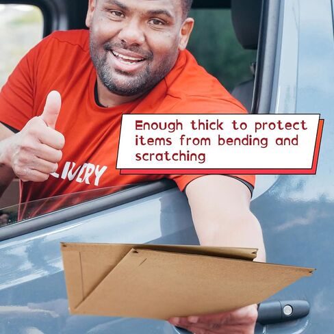 Fainne 200 Pack 6 x 8 Inch Rigid Mailers Self Adhesive Seal Photo Document Mailers 250gsm Keep Flat Kraft Photography Cardboard Envelopes for Shipping Cd, Photo, Gift Card, Document, Paper in Saudi Arabia