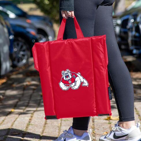 العلامات التجارية الشعار NCAA مقعد ملعب قابل للطي محمول مع دعم الظهر - 16 "× 14.5" منطقة الجلوس ، وحجم واحد ، ولون الفريق ، ومثالي للأحداث في الهواء الطلق والرياضية in Saudi Arabia