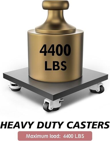 Leveling Casters Set of 4, Heavy Duty Workbench Stem Caster Wheels with T-Nuts, Adjustable Retractable Swivel Industrial Castors with Ratchet Handle, Load 4400 Lbs (Stem Size 1/2" and M12) in Kuwait