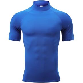 Men's Short Sleeve Rash Guard Swim Shirt UPF 50+ Sun Protection Quick Dry Fishing Running Water Shirts in Saudi Arabia