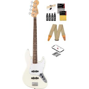 Fender Standard Jazz Bass - Black Bundle with Strap, Guitar Cleaning Kit and Austin Bazaar Instructional Video in Kuwait