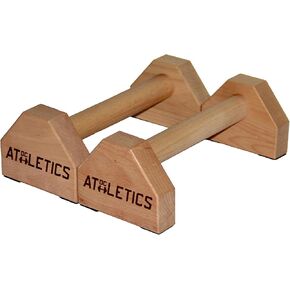 DC Athletics® -Parallettes -قضبان الدفع الخشبية للسلايينات ، واليد ، وتمارين Planche & Floor -basebar القوي مع وسادات مضادة للزلزال in Kuwait