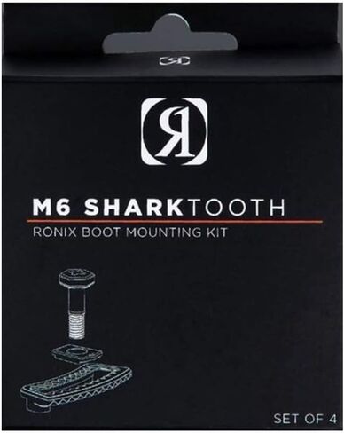 Ronix M6 SharkTooth Wakeboard Boot Hardware (Set of 4), Black in Saudi Arabia