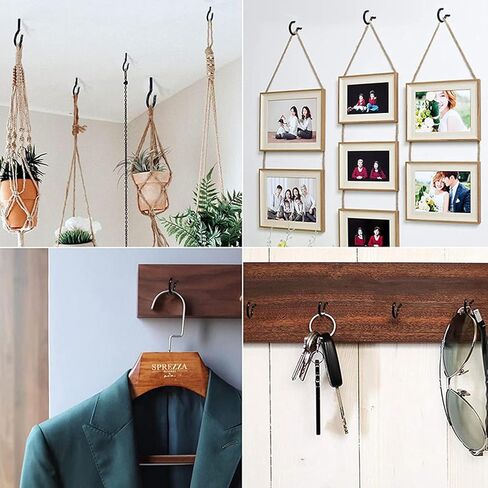 125 PCS سقف السقف للنباتات المعلقة - 5 أحجام السنانير المسمار Hight Duty ، DIY السنانير الشنق in Kuwait