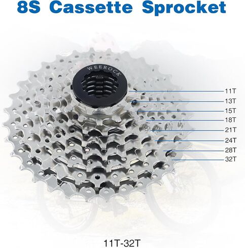 Weerock Bike Cassette Sprocket 7/8/9 سرعات 11-28T/11-32T/11-36T CASTETH CASTEEL FREEWHEEL للدراجة الجبلية MTB بديل للدراجات in Saudi Arabia