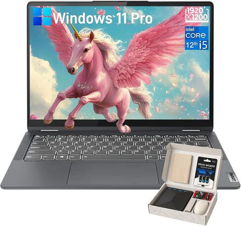 Lenovo Flex5i Touchscreen Laptop - 14 "شاشة كاملة HD Full HD ، Intel 10 -Core I5-1235U ، Intel Iris XE Graphics ، KB -Progrint ، Windows 11 Pro ، Office LifeTime (8GB RAM | 512GB+256GB SD) in Kuwait