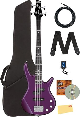 Ibanez GSRM20 SR Gio Mikro على نطاق قصير على نطاق قصير - حزمة أرجوانية معدنية مع حقيبة أزعج ، موالف ، حزام ، كابل الأدوات ، قرص DVD التعليمي أوستن بازار ، وقطعة تلميع in Kuwait
