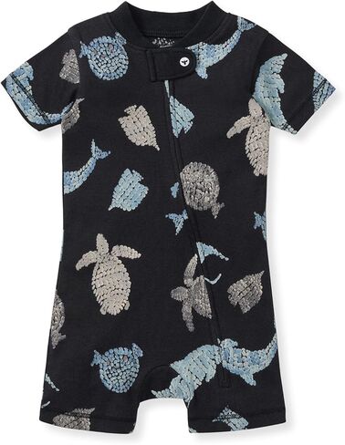 Burt's Bees Baby Unisex Baby Short Sleeve Pajamas, One-Piece Sleeper Romper PJs, Snug Fit for Infants 3 to 24 Months, Juice Box in Kuwait