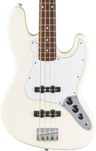 Fender Standard Jazz Bass - حزمة سوداء مع حزام ومجموعة تنظيف الجيتار والفيديو التعليمي أوستن بازار in Kuwait