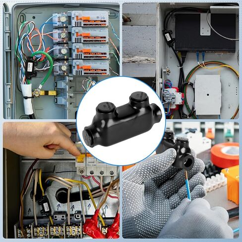 10 PCS موصلات سلك معزولة سوداء في الخط الموصل 2 منفذ موصل متعدد الكابلات ثنائي الجوانب شبيهة الكبلات توصيلات طرفية للطاقة الكهربائية (نطاق 2-14 سلك) in Kuwait