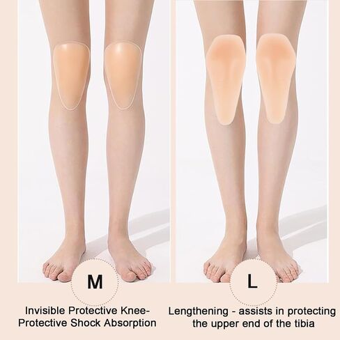 Silicone Knee Pads,Adhesive Knee Brace KneePad for Skiing Skating,Snowboarding,Ateboarding,Roller Skating,Rollerblading,Dancing,Unisex,Skin,L in Kuwait