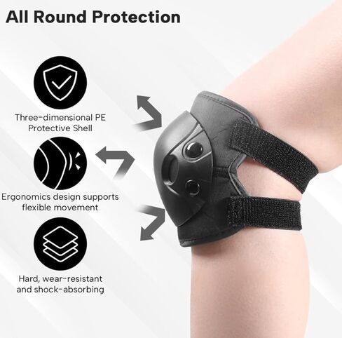Cockchafer Kids and Youth Knee Elbow Wrist Guards Protective Gear Set for Skateboarding, Roller Skating, Inline Skating, Scooter Riding, BMX Biking (Black, Medium) in Saudi Arabia