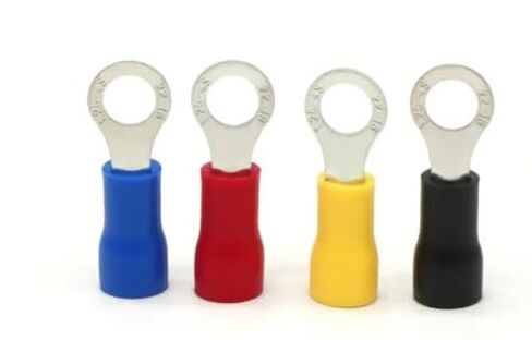 50pcs RV1.25-4 RV2-3 RV2-4 RV3.5-4 RV5.5-4 صرف طرف الأسلاك لصق العزل PVC الدائري الدائري CONDENT END (اللون: الأسود ، الحجم: RV1.25-4) in Kuwait