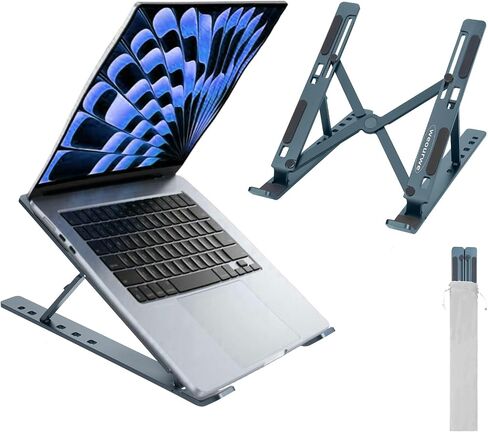 Laptop Stand for Desk,Ergonomic,Portable, Adjustable, Ultra-Thin,Ventilated Cooling Notebook, Computer Stand for 10-16 inch, ABS+Silicone,for 10-16 inch MacBook (Starlight) in Kuwait