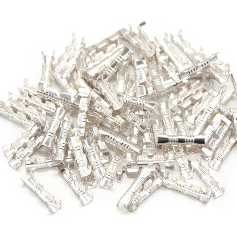 50/100/200pcs 453 U-shaped Terminal Tab Cold Inserts Connectors Cold Terminal Small Teeth Fascia Terminal, 0.3-1.5mm2 (Color : Gold, Size : 100Pcs) in Saudi Arabia