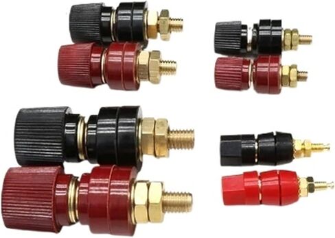 Black+Red/Set Wire Bost Post Post Thread Screw M4 M5 M6 M8 M10 بطارية مشابك لحام العاكس محطة توصيل محطة توصيل محطة توصيل الطاقة (اللون: M10 النحاس ، الحجم: 2pcs (1 أحمر 1 أسود)) in Saudi Arabia