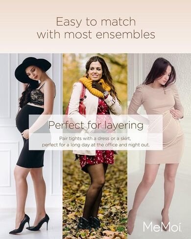 MeMoi Maternity Sheer Pantyhose for Women, 12 Denier Pregnancy Hosiery in Saudi Arabia