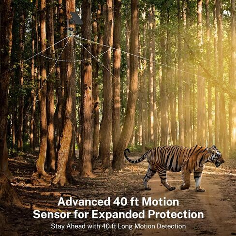 4G LTE Cellular Solar Security Camera Wireless Outdoor, Built-in SIM Card, Night Vision, Live View, PIR Motion Sensor, 2-Way Audio, No WiFi in Saudi Arabia