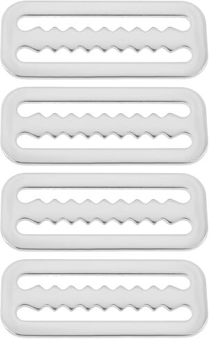 4PCS Scuba Weight Belt Keepers for 2 Inch Webbing Belts 6x2.3cm 316 Stainless Steel Scuba Weight Belt Clips for Diving or Other Water Sports Silver in Saudi Arabia