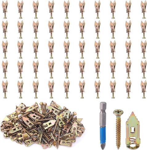 101pcs مجموعة مرساة الحفر ذاتية الحوائط الجافة ، مرساة لوح الجص الصلب المنغنيز مع البراغي ومقابس جدار البت الأزرق ph2 للخزانات أرفف التلفزيون الستائر (لا حاجة مطلوب) in Saudi Arabia