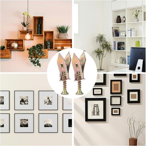 101pcs مجموعة مرساة الحفر ذاتية الحوائط الجافة ، مرساة لوح الجص الصلب المنغنيز مع البراغي ومقابس جدار البت الأزرق ph2 للخزانات أرفف التلفزيون الستائر (لا حاجة مطلوب) in Saudi Arabia