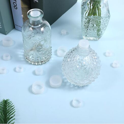 60 PCS Salt and Pepper Shaker Stoppers Plugs ، 6 Salive Salt Salt Shaker Plug Place ، قبعات نهاية مستديرة قابلة لإعادة الاستخدام للأسفل (11/13/15/17/19/24 مم) in Kuwait