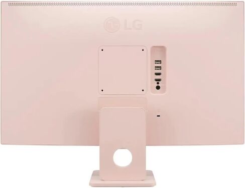 LG 27 MyView Smart Monitor, FHD IPS, 5ms, 60hz, WebOS 23, Built-in Speakers, ThinQ Home Dashboard, AirPlay 2, Screen Share, Bluetooth, HDR10, Flicker Safe, Reader Mode, Pink, with 5ave HDMI in Saudi Arabia