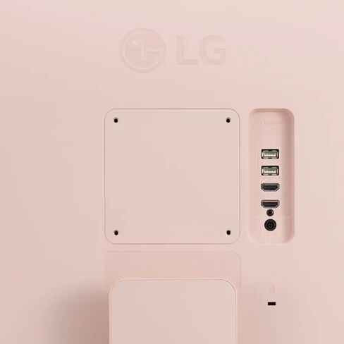 LG 27 MyView Smart Monitor, FHD IPS, 5ms, 60hz, WebOS 23, Built-in Speakers, ThinQ Home Dashboard, AirPlay 2, Screen Share, Bluetooth, HDR10, Flicker Safe, Reader Mode, Pink, with 5ave HDMI in Saudi Arabia
