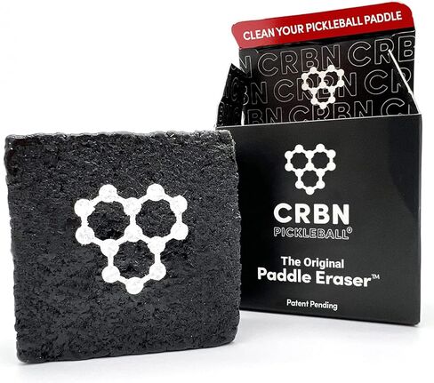 CRBN Pickleball Paddle Eraser ، أفضل منظف مضرب كرة مخلل ألياف الكربون ، شريط مطاطي سريع وسهل لإزالة بقايا الكرة والأوساخ والخدوش/الخدوش البسيطة in Kuwait