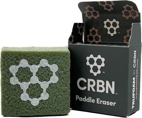 CRBN Pickleball Paddle Eraser ، أفضل منظف مضرب كرة مخلل ألياف الكربون ، شريط مطاطي سريع وسهل لإزالة بقايا الكرة والأوساخ والخدوش/الخدوش البسيطة in Kuwait