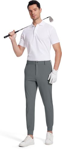 Men's Golf Joggers Pants Slim Fit Stretch Sweatpants Work Dress Casual Running Pants for Men with 5 Pockets in Kuwait