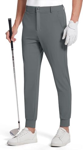 Men's Golf Joggers Pants Slim Fit Stretch Sweatpants Work Dress Casual Running Pants for Men with 5 Pockets in Kuwait