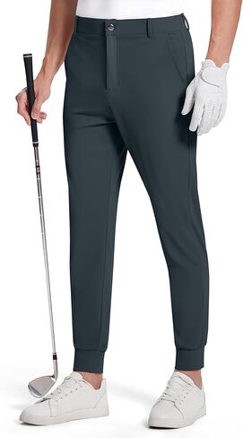 رجال الجولف للرجال سراويل سراويل رفيعة فلادة سروال سروال العمل فستان غير رسمي الجري للرجال مع 5 جيوب in Kuwait