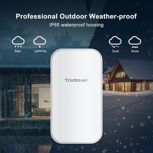 2025 Outdoor WiFi Extender,IP65 Weatherproof,WiFi Extender Outdoor Long Range,WiFi Booster and Signal Amplifier,Dual-Band AC1200 WiFi Repeater,Covers Up to Least 3440 Sq. ft and 30 Devices in Saudi Arabia