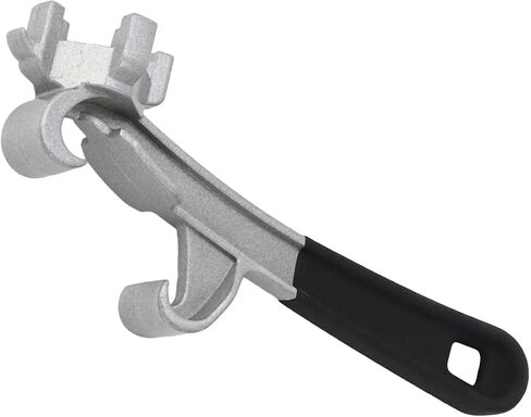 Bucket Opener Pail Opener Opener Lid Remover Tool Aluminum Alloy Multipurpose Can Opener Wrench for Industrial Home Use 2PCS (Silver + Black Anti Slip Cover) in Saudi Arabia