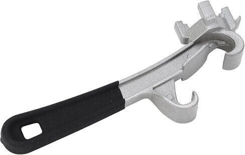 Bucket Opener Pail Opener Opener Lid Remover Tool Aluminum Alloy Multipurpose Can Opener Wrench for Industrial Home Use 2PCS (Silver + Black Anti Slip Cover) in Saudi Arabia